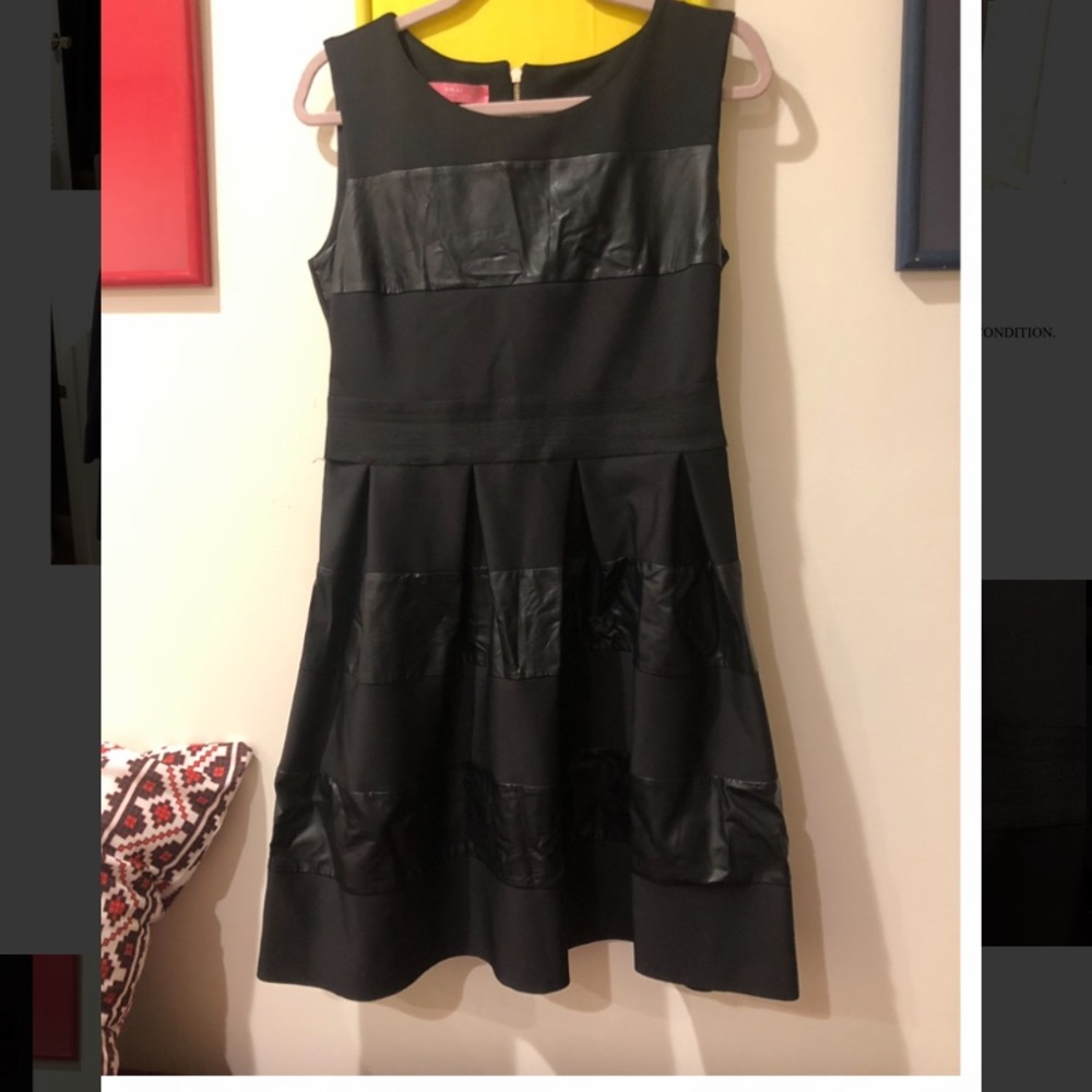 Beautiful faux leather accents dress